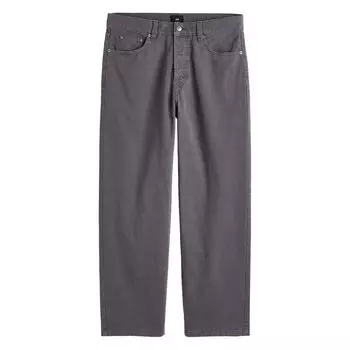 Брюки H&amp;M Loose Fit 5-pocket Twill, темно-серый