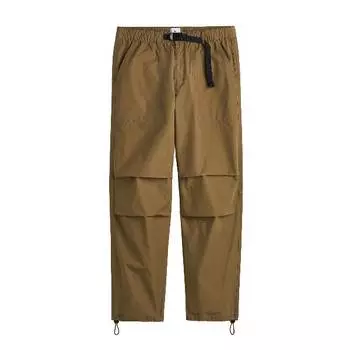 Брюки H&amp;M Relaxed Fit Belted, темный хаки