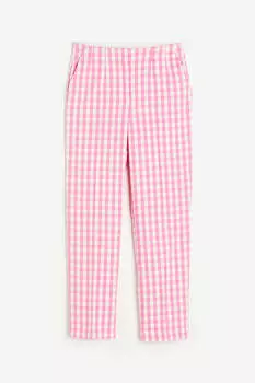 Брюки H&M Tapered, розовый
