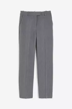 Брюки H&M Slim Fit Twill, серый