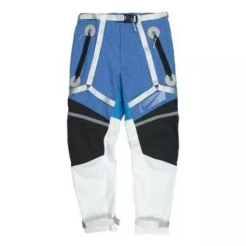 Брюки ispa series splicing mesh colorblock long pants 'blue' Nike, синий
