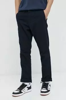 Брюки из хлопка Superdry, темно-синий