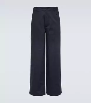 Брюки из хлопкового твила Acne Studios, синий
