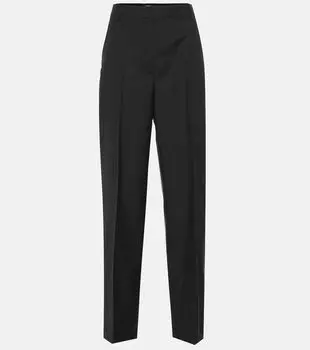 Брюки из мохера и шерсти Prada, черный