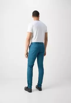 Брюки из парусины Essentials Mott Super Slim Fit Scotch & Soda, темно-бирюзовый