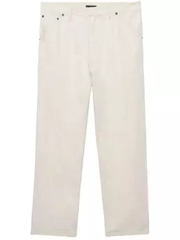 Брюки из шамбре Prada, белый