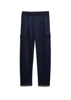 Брюки из смесовой шерсти Prada, синий