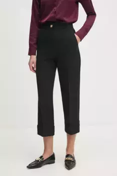 Брюки из смесовой шерсти United Colors of Benetton, черный