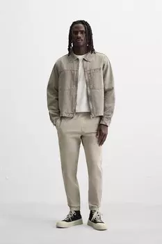 Брюки jogger wist ZARA, кэмел