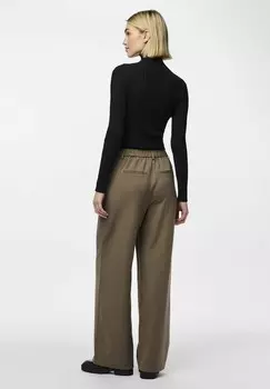 Брюки KAMIL WIDE Pieces, коричневый