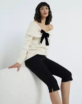 Брюки капри черного цвета River Island