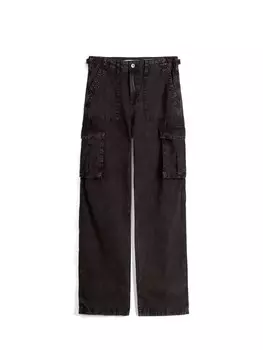 Брюки карго Bershka, черный