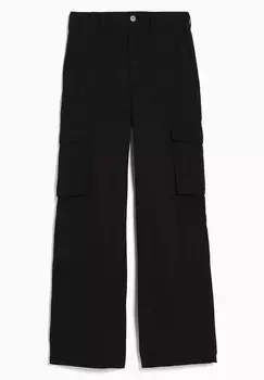 Брюки карго Bershka, черный (Размер M)