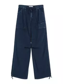 Брюки карго Bershka, темно-синий