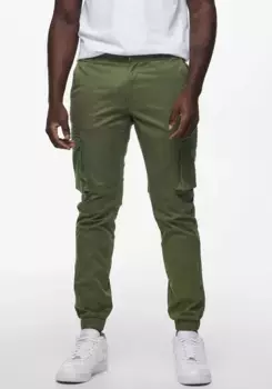 Брюки карго ONLY & SONS "CAM STAGE CARGO CUFF", зеленый