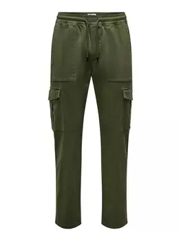 Брюки карго Only & Sons LUC, оливковый