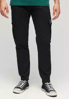 Брюки карго Para Slim Superdry, черные