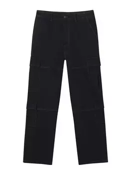 Брюки карго Pull&Bear, черный