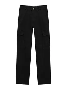 Брюки карго Pull&Bear, черный