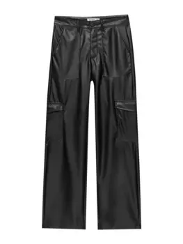 Брюки карго Pull&Bear, черный
