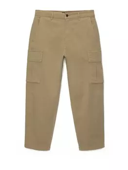 Брюки карго Pull&Bear, кэмел
