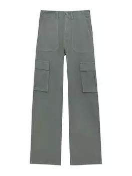 Брюки карго Pull&Bear, зеленый