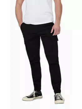 Брюки карго regular fit Only & Sons, черный