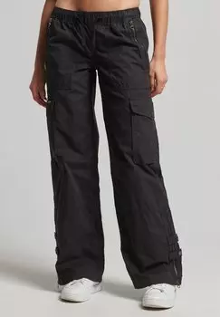 Брюки карго Superdry, стираные черные