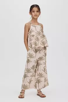 Брюки Klemee из хлопка и льна на кулиске Reiss, бежевый
