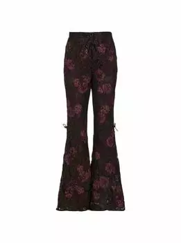 Брюки клеш с кружевом Gucci