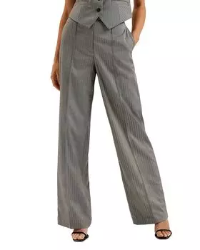 Брюки Koa Metallic в тонкую полоску Ted Baker, серый