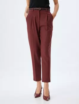 Брюки Koton Regular Pleated Pants, бордо