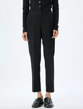 Брюки Koton Regular Pleated Pants, черный