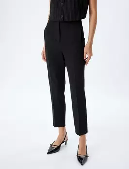 Брюки Koton Regular Pleated Pants, черный