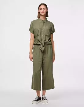 Брюки-кюлоты Pieces Deep Lichen Green