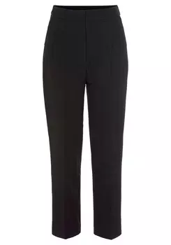 Брюки LASCANA Regular Pleated Pants, черный