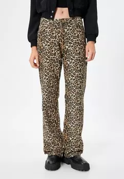 Брюки LEOPARD PATTERNED Koton, коричневый