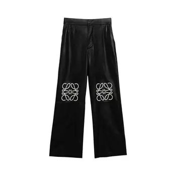 Брюки Loewe Anagram Baggy Trousers Black, черный