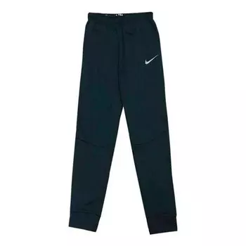 Брюки logo straight fleece lined casual sports pants black Nike, черный