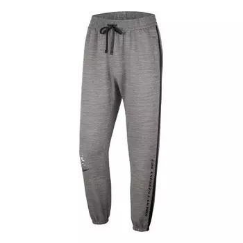Брюки los angeles lakers therma flex sports long pants gray Nike, серый