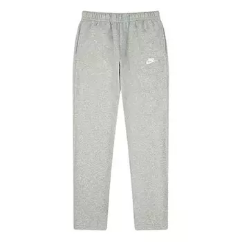 Брюки m nsw club pant oh ft casual sports elastic waistband long pants gray Nike, серый