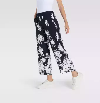 Брюки MAC 3/4 "CHIARA CROPPED", с широкими прямыми штанинами, цвет Flower Print