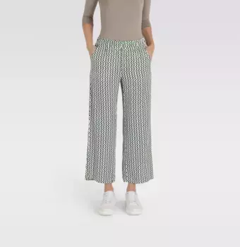 Брюки MAC 3/4 "CHIARA CROPPED", с широкими прямыми штанинами, цвет P.Stone