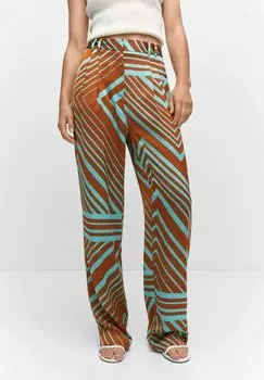 Брюки Mango Loren, бирюзовый