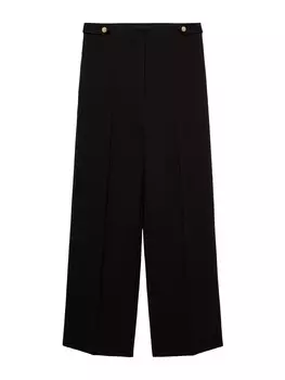 Брюки MANGO Regular Pleated Pants GIOIA, черный