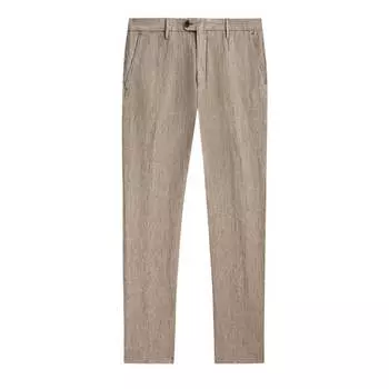 Брюки Massimo Dutti Faded Linen, бежевый