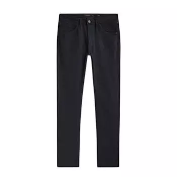 Брюки Massimo Dutti Slim Fit Twill Denim-Effect, темно-синий