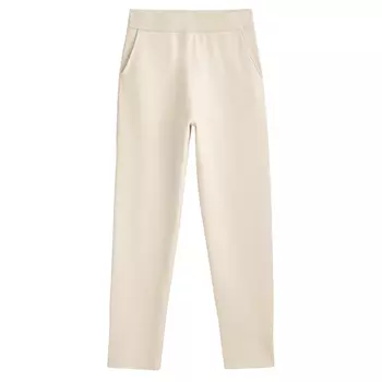Брюки Massimo Dutti Straight Knit, кремовый