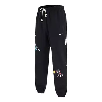 Брюки men's basketball athleisure casual sports long pants/trousers autumn black Nike, черный