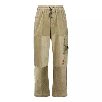 Брюки men's corduroy cargo casual straight long pants/trousers khaki Nike, хаки